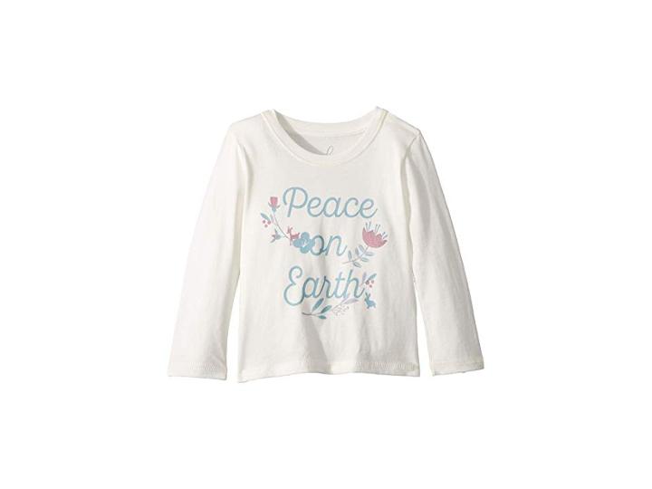 Peek Peace On Earth Tee (infant) (ivory) Girl's T Shirt