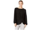 B Collection By Bobeau Sierra Side Knot Tee (black) Women's T Shirt