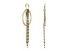 Steve Madden Ring Bead Chain Fringe Dangle Earrings (gold) Earring