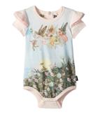Rock Your Baby Baby Moonlight Fairies Short Sleeve Bodysuit (infant) (pink) Girl's Jumpsuit & Rompers One Piece
