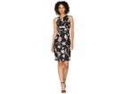 Adrianna Papell Eternal Blooms Print Sheath Dress (black Multi) Women's Dress
