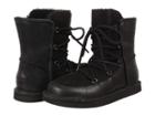 Ugg Lodge (black Leather) Women's Boots
