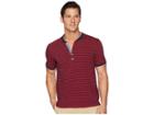 Polo Ralph Lauren Yarn-dyed Striped Henley (cruise Navy/red Beret) Men's Clothing