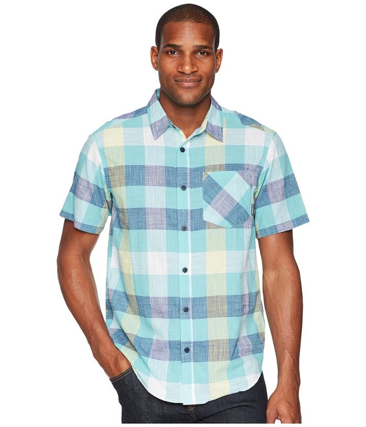Columbia Katchortm Ii S/s Shirt (carbon Large Check) Men's Clothing