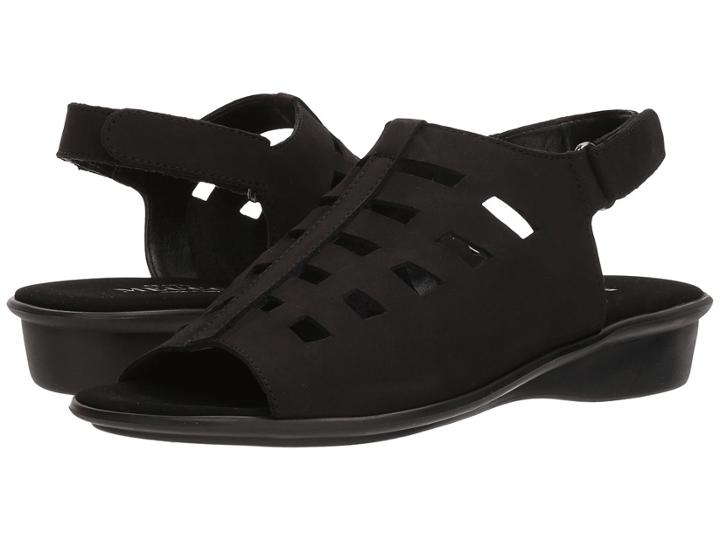 Sesto Meucci Elita (black Nabuk) Women's Sandals