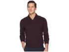 Perry Ellis Texture Pattern Shawl Pullover Sweater (port) Men's Sweater