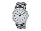 Timex Weekender Nylon Slip-thru Strap (black Gingham/white) Watches