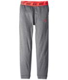 Nike Kids Dry Core Studio Training Pant (little Kids/big Kids) (carbon Heather/racer Pink/racer Pink) Girl's Casual Pants