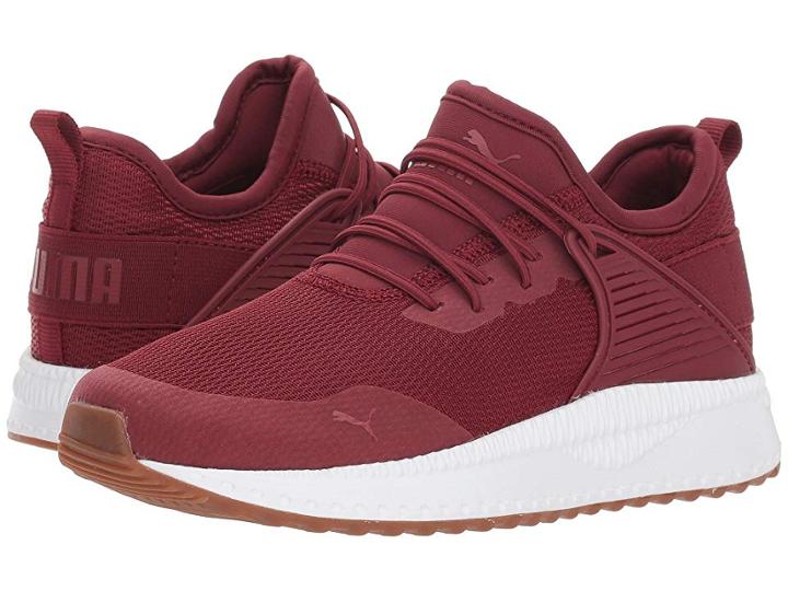 Puma Kids Pacer Next Cage Ac (little Kid/big Kid) (pomegranate/pomegranate) Boy's Shoes