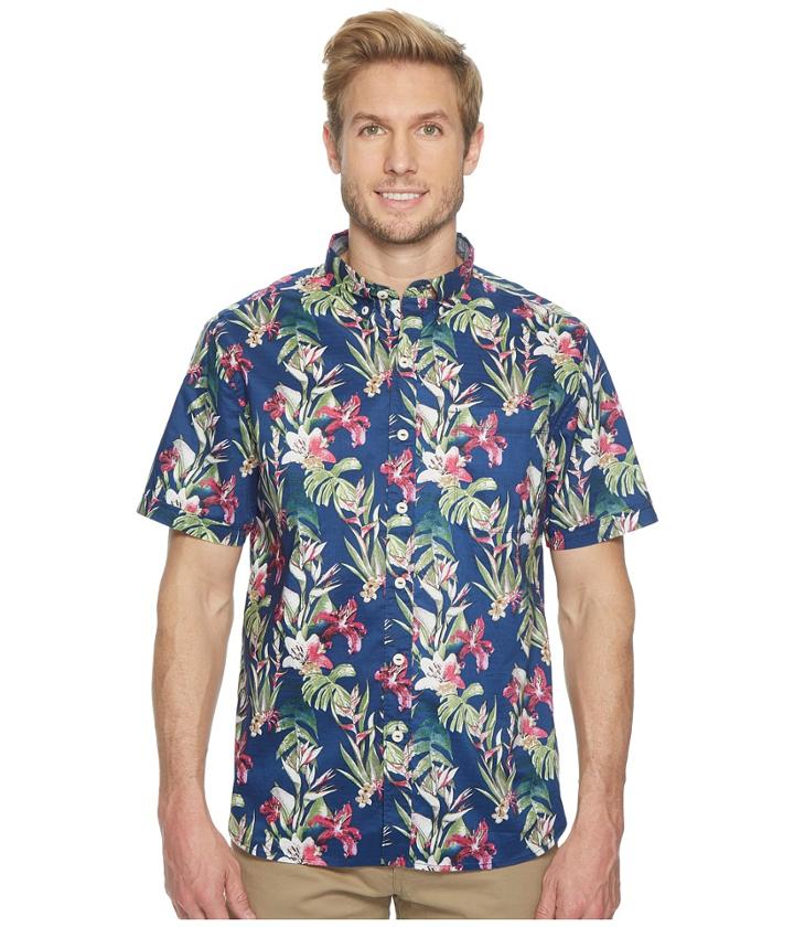Tommy Bahama San Matera Gardens Shirt (kingdom Blue) Men's Clothing
