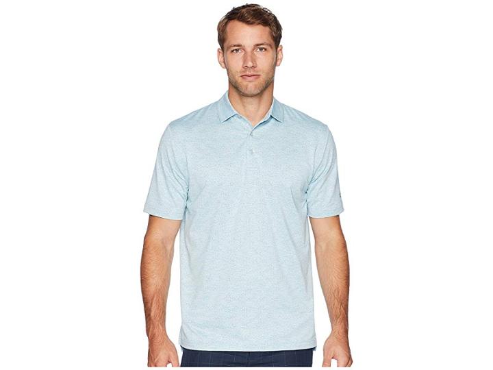 Callaway Space Dye Jacquard Polo (pearl Blue) Men's Short Sleeve Pullover