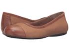 Softwalk Napa (cognac Nubuck Embossed Leather/leather) Women's Flat Shoes