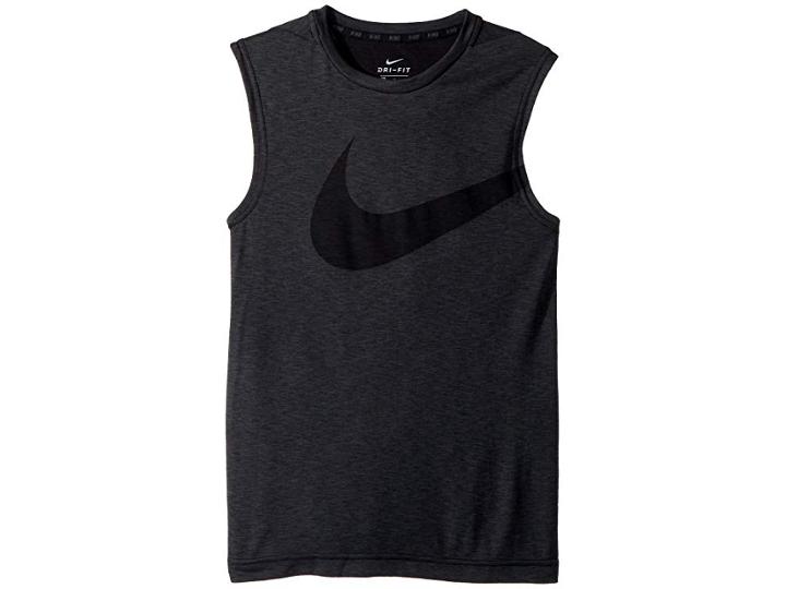 Nike Kids Breathe Top Sleeveless Hyper Gfx (little Kids/big Kids) (anthracite/black) Boy's Sleeveless