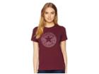 Converse Reptile Chuck Patch Crew Tee (dark Burgundy) Women's T Shirt