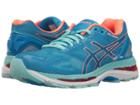 Asics Gel-nimbus(r) 19 (diva Blue/flash Coral/aqua Splash) Women's Running Shoes