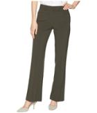 Tahari By Asl Bi-stretch Trouser Pants (olive) Women's Casual Pants
