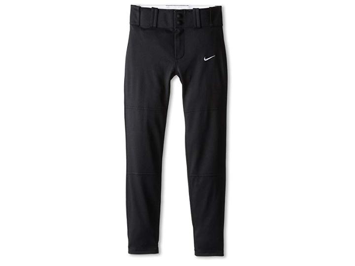 Nike Kids Baseball Core Dri-fittm Open Hem Pant (little Kids/big Kids) (team Black/team White) Boy's Workout