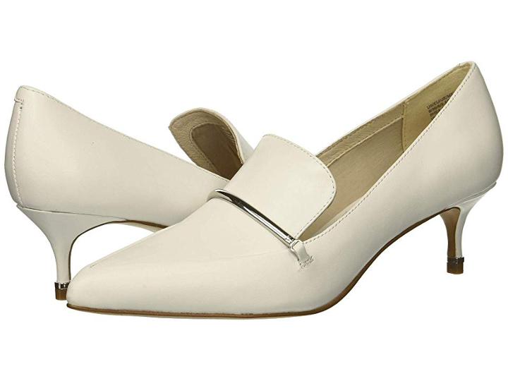 Kenneth Cole New York Shea Bar (white Leather) Women's 1-2 Inch Heel Shoes