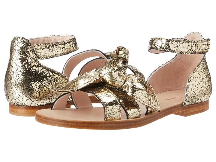Chloe Kids Mini Me Leather Sandals (toddler/little Kids) (dore) Girls Shoes