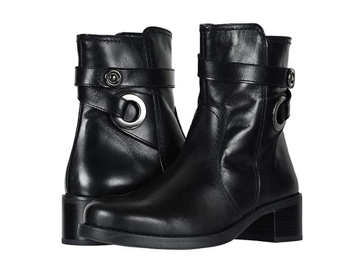David Tate Java (black Calf Skin) Women's Pull-on Boots