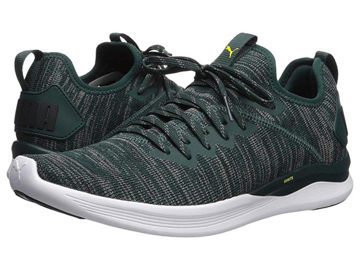 Puma Ignite Flash Evoknit (ponderosa Pine/puma Black/blazing Yellow) Men's Shoes