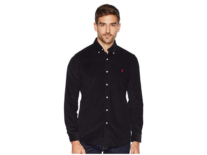 Polo Ralph Lauren Classic Fit Corduroy Woven (polo Black) Men's Clothing