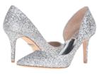 Badgley Mischka Daisy (silver Chunky Glitter Fabric) High Heels