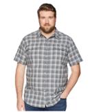Columbia Big And Tall Leadville Ridge Yarn-dye Short Sleeve Shirt (columbia Grey Small Plaid) Men's Short Sleeve Button Up