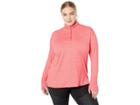 Nike Element 1/2 Zip Top (sizes 1x-3x) (ember Glow/pink Gaze/reflective Silver) Women's Long Sleeve Pullover