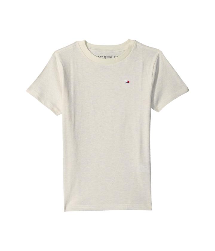 Tommy Hilfiger Kids Foster Tee (toddler/little Kids) (ivory Cream) Boy's T Shirt