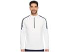 Adidas Golf Classic 3-stripes 1/4 Zip Pullover (white 1) Men's Sweater