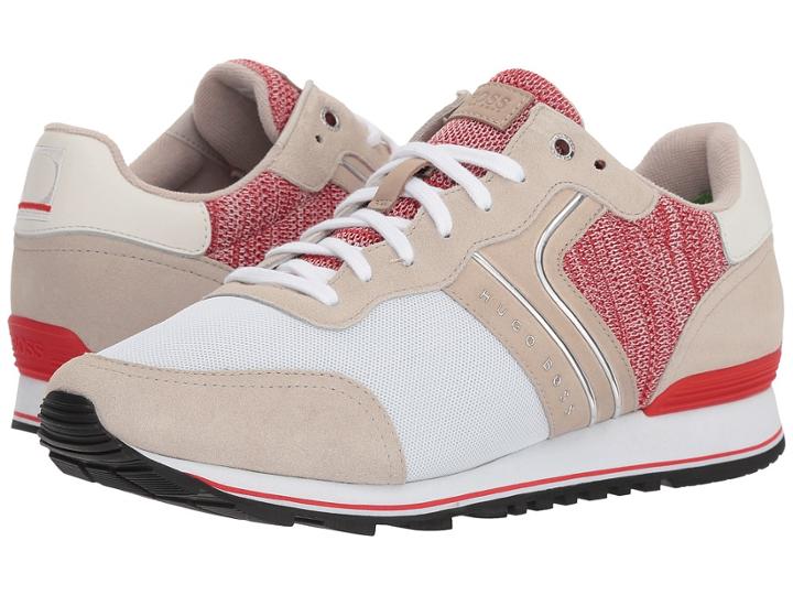 Boss Hugo Boss Parkour Running Knit By Boss Green (open White) Men's Shoes