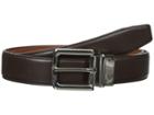 Cole Haan 32mm Feather Edge Stitched Reversible With Harness Buckle (chocolate) Men's Belts