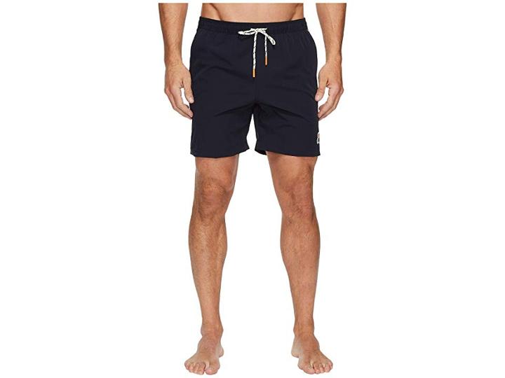 Psycho Bunny Solid Swim Trunks (navy) Men's Swimwear