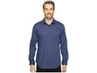 Calvin Klein Long Sleeve Infinite Cool Button Down Stripe Shirt (atlantis) Men's Long Sleeve Button Up