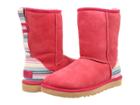 Ugg Classic Short Serape (sunset Red Twinface) Women's Pull-on Boots