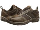 Skechers Expected Devention (dark Brown) Men's Lace Up Casual Shoes