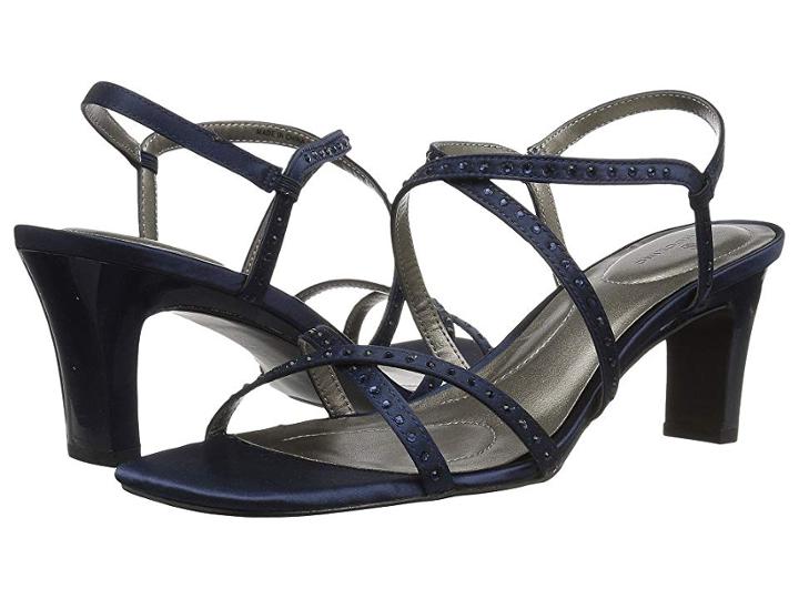 Bandolino Ota (navy Fabric) Women's Sling Back Shoes