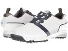 Footjoy Contour Fit Cleated Plain Toe Boa (white/navy) Men's Golf Shoes