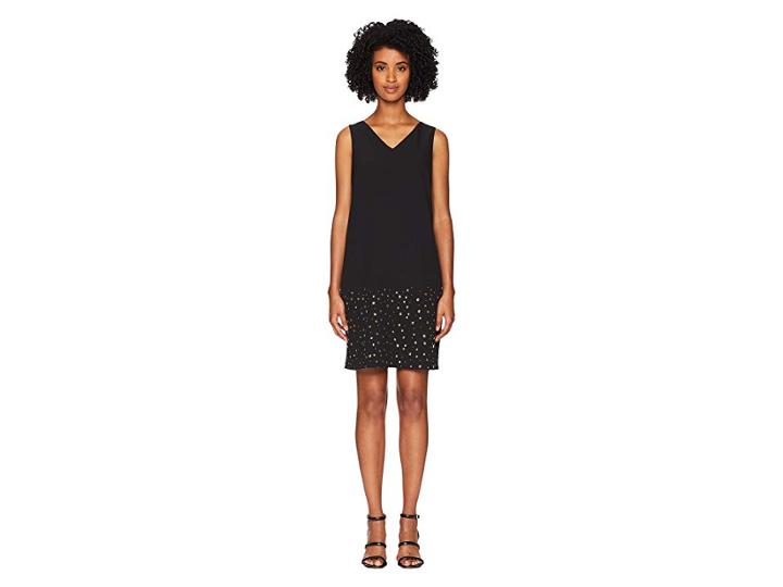 Boutique Moschino Cady Dress With Star Detail (fantasy Print Black) Women's Dress
