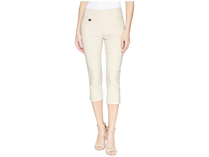 Lisette L Montreal Solid Magical Lycra(r) Capri Pants (beige) Women's Casual Pants