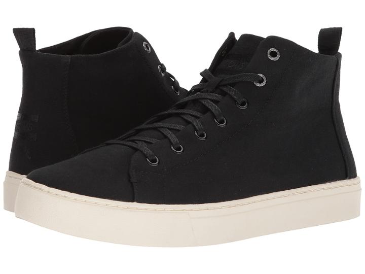 Toms Lenox Mid (black Hemp) Men's Lace Up Casual Shoes