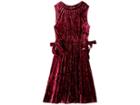 Habitual Girl Denise Crushed Velvet Velour Dress (big Kids) (burgundy) Girl's Dress