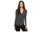 Lamade Pilar Wrap Top (raven) Women's Long Sleeve Pullover