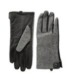 Calvin Klein Leather Palm Herringbone Gloves (black) Extreme Cold Weather Gloves