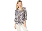 Nydj Blouse W/ Pleated Back (winters Leaves Straw) Women's Blouse