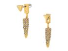 Rebecca Minkoff Pave Spike Earrings (gold/black Diamond) Earring