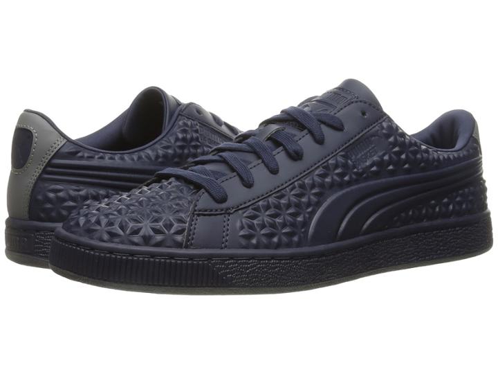 Puma Basket Classic Dia Emboss (peacoat/peacoat) Men's Lace Up Casual Shoes
