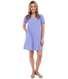 Fresh Produce Pinstripe Allure T-shirt Dress (peri Blue) Women's Dress