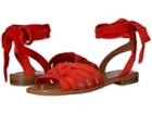 Nine West Xameera Wrap Sandal (red Suede) Women's Shoes
